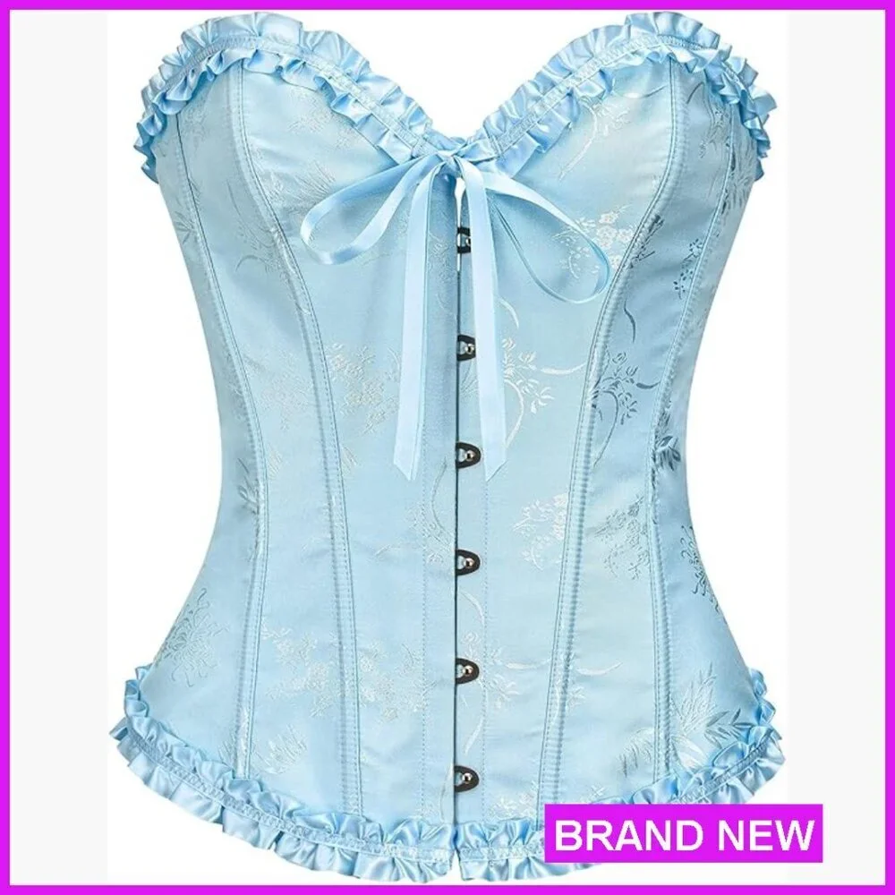 Lace Bustier Corset Top Shapewear Bodysuit Y2K Elegant Push Up Hourglass